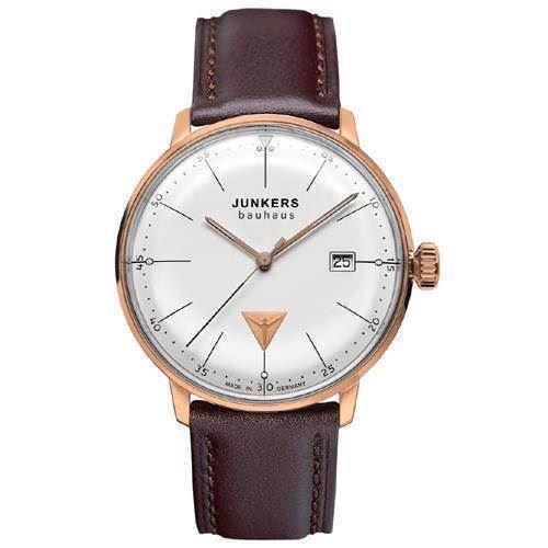 Image of Bauhaus rosaforgyldt Ronda 515 Swiss made quartz urværk Herre ur fra Junkers, 6074-1